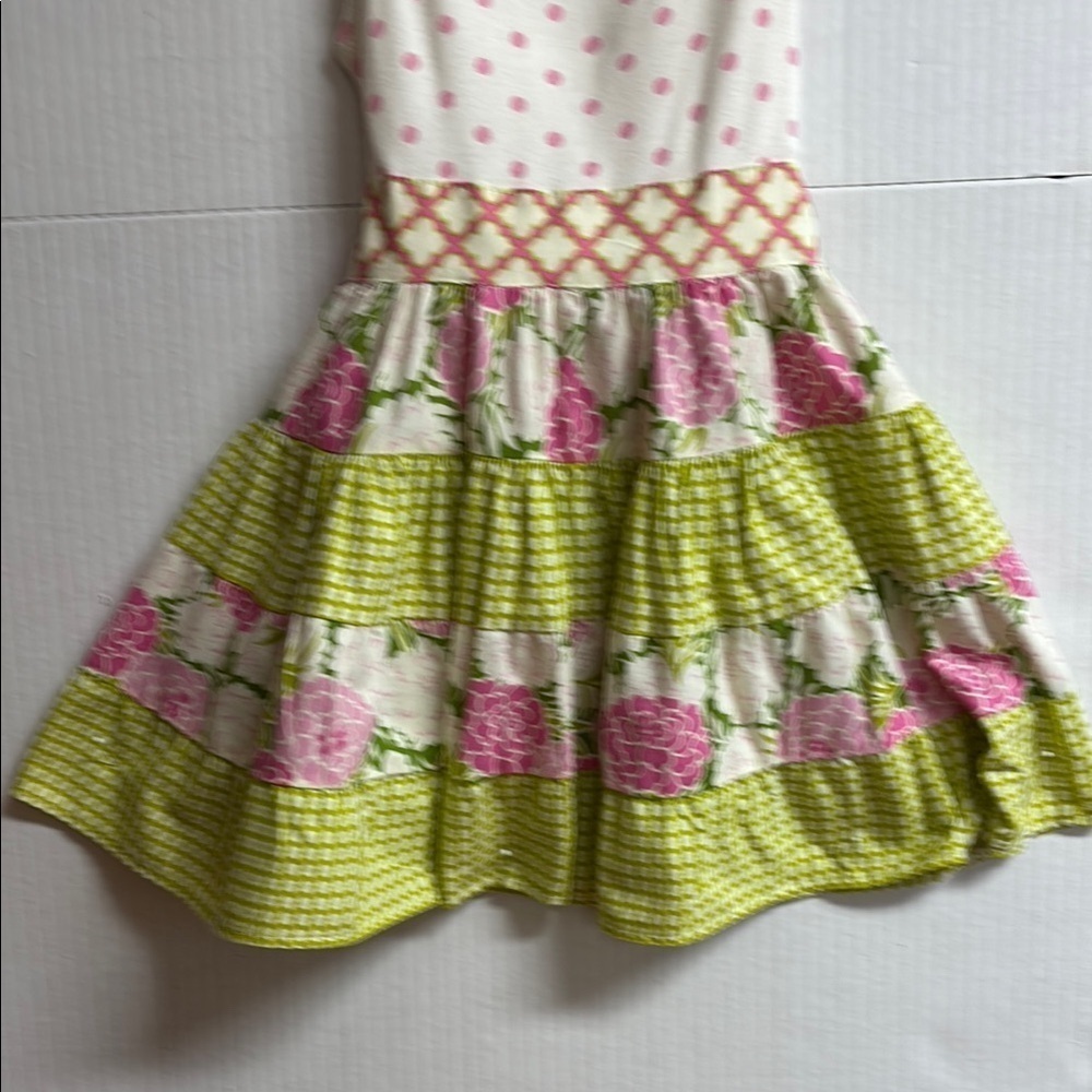 Purr Fect White and Pink Tiered Sleeveless Sundress Size 3T - Picture 4 of 8